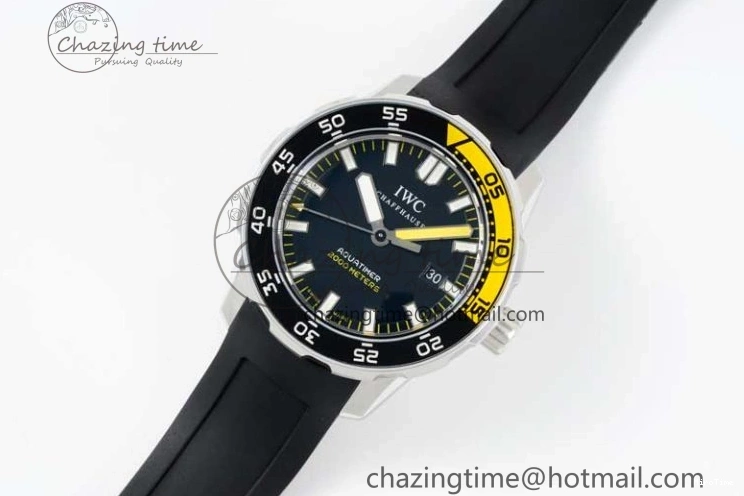 MIROTIME 0815 Bright Aquatimer Automatic SS RSF 1:1 Best Edition Black Yellow Dial on Black Rubber Strap A 7068